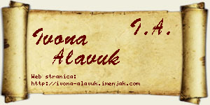 Ivona Alavuk vizit kartica